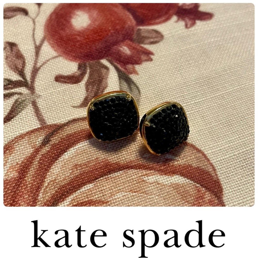 Kate Spade Black and Gold Stud Earrings